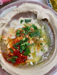 Israel, Tel Aviv - Hummus with beans
