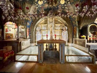 Israel, Jerusalem - The Church of the Holy Sepulchre, Calvary (Golgotha) - the site of Jesus’ crucifixion.