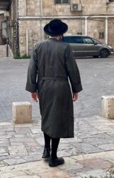 Israel, Jerusalem - Residents in Mea Shearim, one of the oldest Jewish neighborhoods