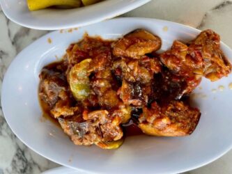 Egypt, Alexandria - Fried aubergine