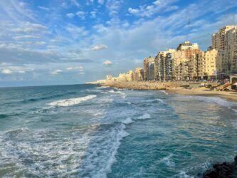 Egypt, Alexandria - Waterfront Corniche Road