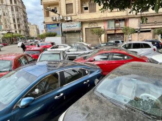 Egypt, Cairo - Parking Egyptian style