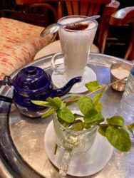 Egypt, Cairo - Mint tea and coffee