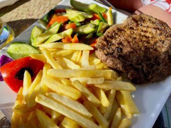 Egypt, Aswan - Steak dinner