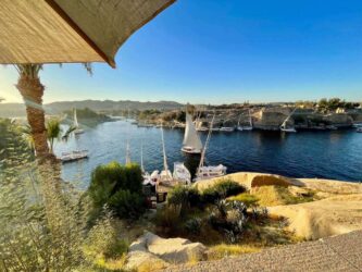 Egypt, Aswan - The Old Cataract Hotel, Nile view