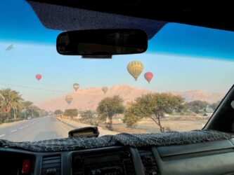 Egypt, Luxor - Hot air balloons over the Valley of the Kings