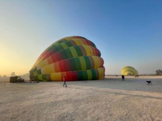 Egypt, Luxor - Hot air balloons over the Valley of the Kings