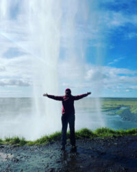 Iceland, Seljalandsá - Seljalandsfoss waterfall