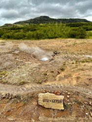 Iceland, Haukadalur - Little Geysir