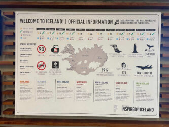 Iceland, Keflavik – Airport information board