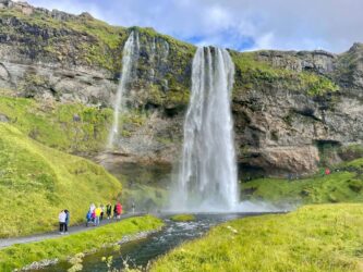 Iceland, Seljalandsá - Seljalandsfoss waterfall