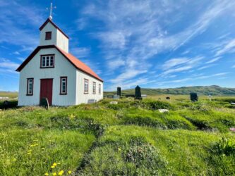 Iceland, Kirkjubæjarklaustur - Prestsbakkakirkja