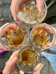 Iceland, Höfn - Whiskey with glacier iceberg