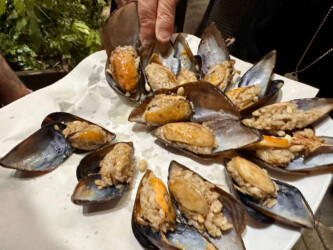 Turkey, Istanbul - Midye Dolma, mussels stuffed with herbed rice