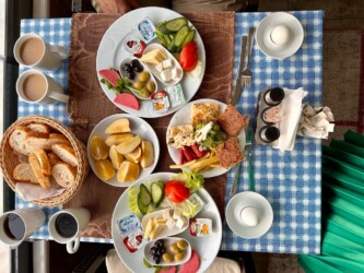 Turkey, Istanbul - Breakfast at Stanpoli Hostel