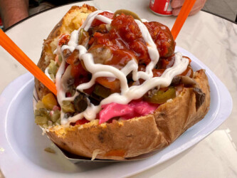 Turkey, Istanbul - Kumpir (Turkish Stuffed Baked Potato)