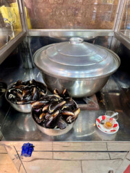 Turkey, Istanbul - Midye Dolma, mussels stuffed with herbed rice