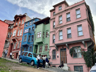 Turkey, Istanbul - Coloured Houses of Balat
