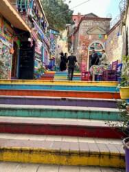 Turkey, Istanbul - Rainbow stairs