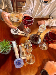 Cyprus, Omodos - Themelio Tavern, local wine