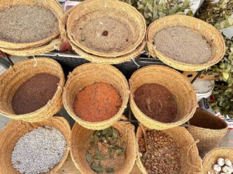 Tunisia, Djerba - Spice Bazaar in Medina of Houmt Souk