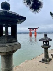 Japan, Miyajima - 'floating' Torii gate at Itsukushima Shrine