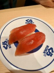 Japan, Tokyo - Sushi at Revolving Sushi Bar Kurasushi