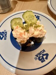 Japan, Tokyo - Sushi at Revolving Sushi Bar Kurasushi