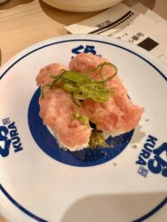 Japan, Tokyo - Sushi at Revolving Sushi Bar Kurasushi