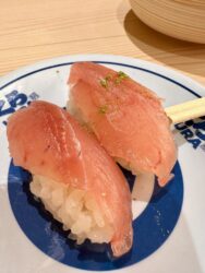 Japan, Tokyo - Sushi at Revolving Sushi Bar Kurasushi