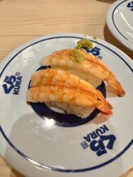 Japan, Tokyo - Sushi at Revolving Sushi Bar Kurasushi