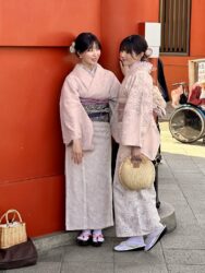 Japan, Tokyo - Girls at Senso-ji Temple