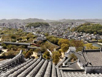 Japan, Himeji - Himeji Castle view