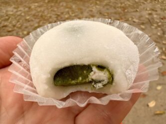 Japan, Hiroshima - Matcha sweet