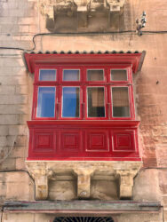 Malta, Valletta - The Gallarija, wooden Maltese balcony