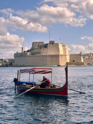 Malta, Valletta - Gondolas at the Grand Harbour