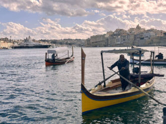 Malta, Valletta - Gondolas at the Grand Harbour