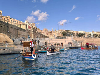Malta, Valletta - Gondolas at the Grand Harbour