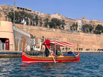 Malta, Valletta - Gondolas at the Grand Harbour