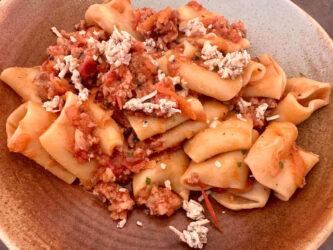 Malta, Gozo - Gozo Sausage Ragu Paccheri