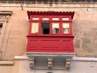 Malta, Valletta - The Gallarija, wooden Maltese balcony