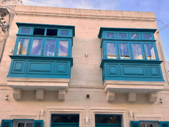 Malta, Valletta - The Gallarija, wooden Maltese balcony