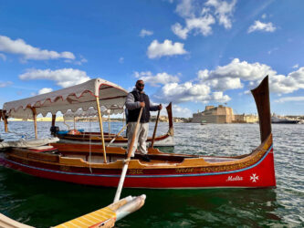 Malta, Valletta - Gondolas at the Grand Harbour