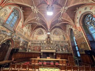 Belgium, Bruges - The Gothic hall in the Stadhuis (City Hall)
