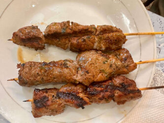 Morocco, Rabat - Chicken skewers