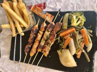Morocco, Volubilis - Chicken skewers