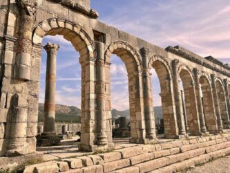 Morocco, Volubilis - Archeological site of Roman city