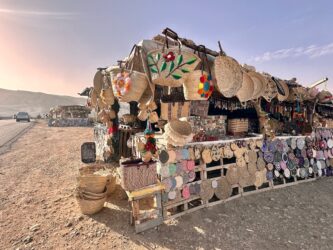 Morocco, Volubilis - Market by the lake Barrage Sidi Chahed