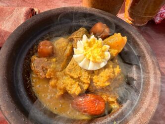 Morocco, Ksar El Khorbat - Camel tagine