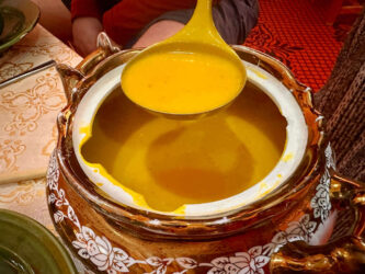 Morocco, Tinerhir - Lunch at Cooperative les Nomades preserving the traditional craftsmanship of Amazigh Berbers
